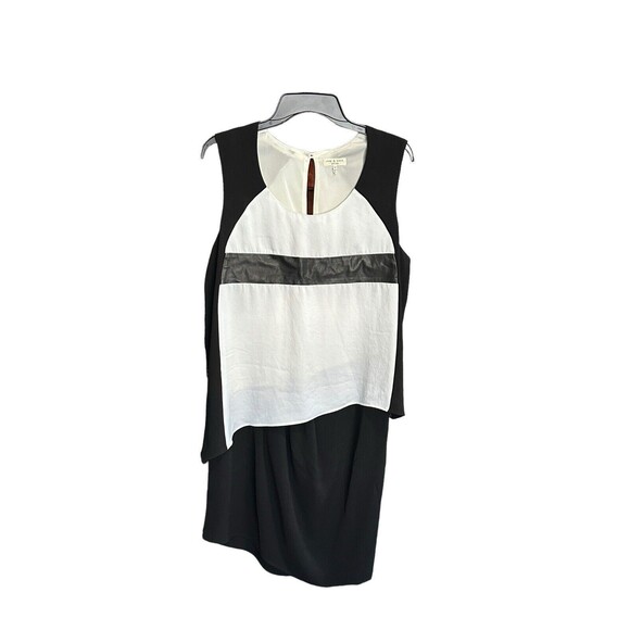 $350 Rag & Bone Size Large Black & White Color Block‎ Asymmetrical Dress #I12-5 - Picture 2 of 11